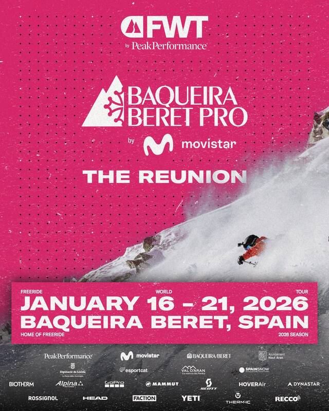 Deth 16 ath 21 de gèr, Baqueira Beret acuelh era pròva iniciau deth Freeride World Tour 2026