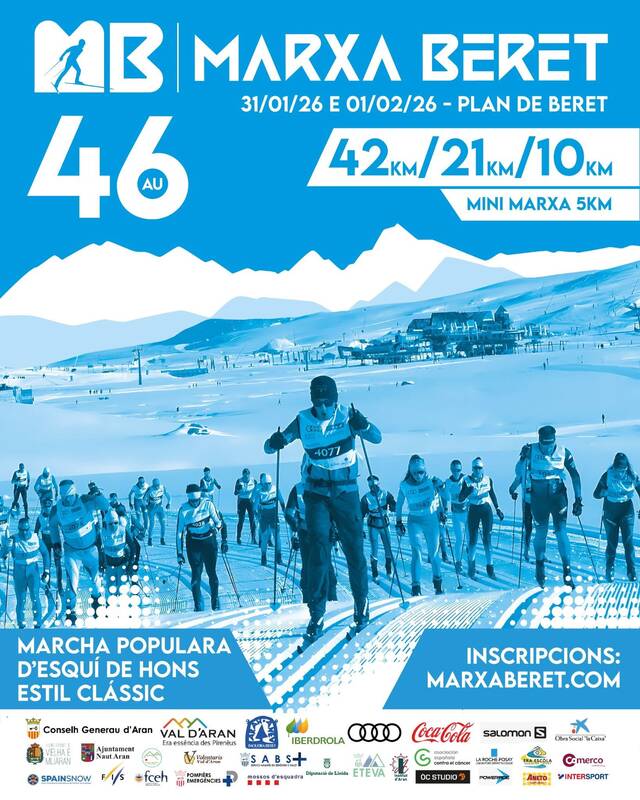 Dubèrtes es inscripcions entara 46au Marxa Beret