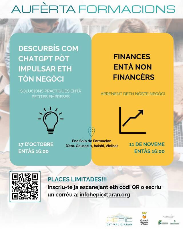 Eth Conselh Generau d'Aran e Globalleida impulsen formacions gratuïtes en finances e usatge deth ChatGPT