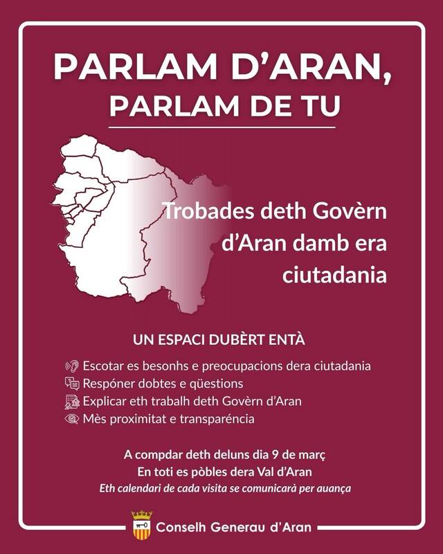 Eth Govèrn d’Aran impulse un nau espaci de trobada damb era ciutadania: Parlam d’Aran, parlam de tu