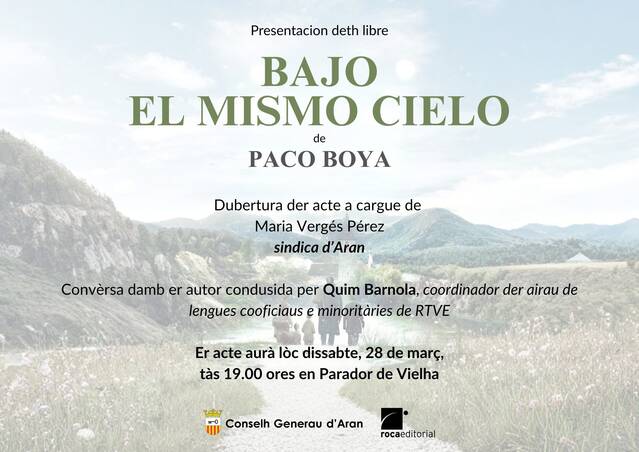 Presentacion deth libre “Bajo el mismo cielo”, de Paco Boya