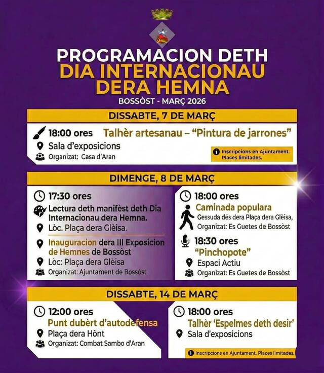 Programa Dia Internacionau dera Hemna de Bossòst