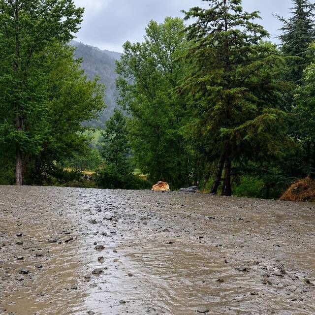 S’a esbauçat eth barranc de Reigades de Bagergue pes fòrtes pluges