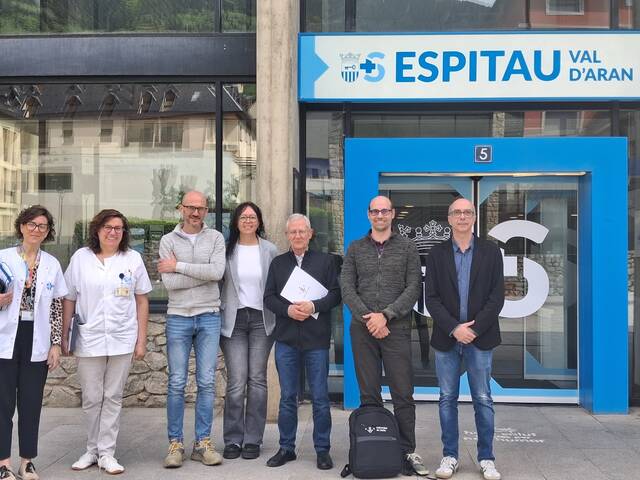 Visita de representants dera Facultat d’Infermieria e Fisioteràpia dera UdL e dera Region Sanitària der Alt Pirenèu e Aran ar Espitau Val d’Aran
