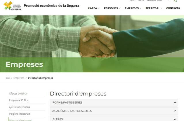 El Consell de la Segarra crea un directori virtual d'empreses i comerços