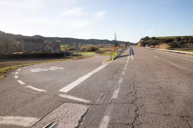 Les obres de la connexió entre l’N-II i l’L-203 a Ribera d'Ondara, al febrer