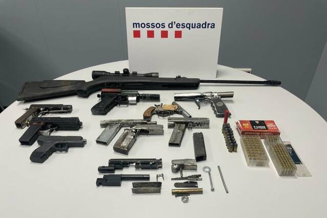 Dos detinguts per la fabricació i la possessió d'armes de foc artesanals a les Borges Blanques