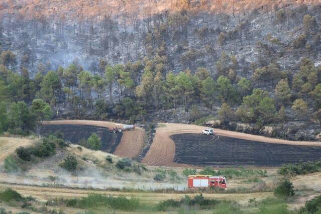 Els Bombers donen per controlat l’incendi forestal de Fulleda