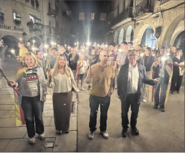 Les Borges s'anticipa a la Diada amb la Marxa de les Torxes