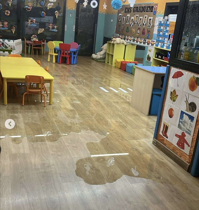 L'escola bressol d'Arbeca, inundada per les pluges
