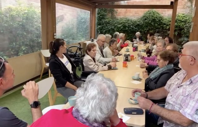 Membres de la residència de Juneda, contra el càncer