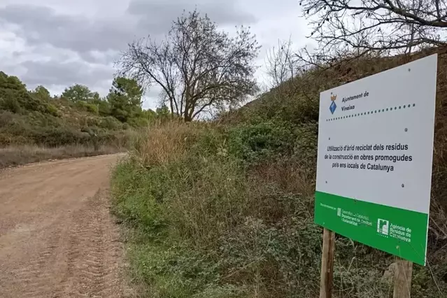 Millora de camins amb àrids reciclats de la construcció a Vinaixa