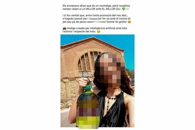 Rosalía amb una garrafa d’oli a les Garrigues i les conseqüències legals