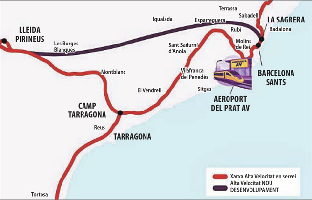 Transports preveu una via d’alta velocitat Lleida-Barcelona, passant per les Garrigues