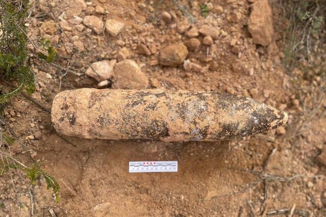 Troben un projectil de la Guerra Civil
