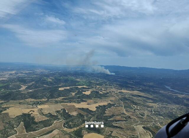 Un incendi crema més de 45 hectàrees de vegetació a Cervià