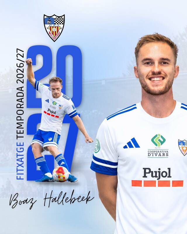 Boaz Hallebeek, nou jugador del CFJ Mollerussa