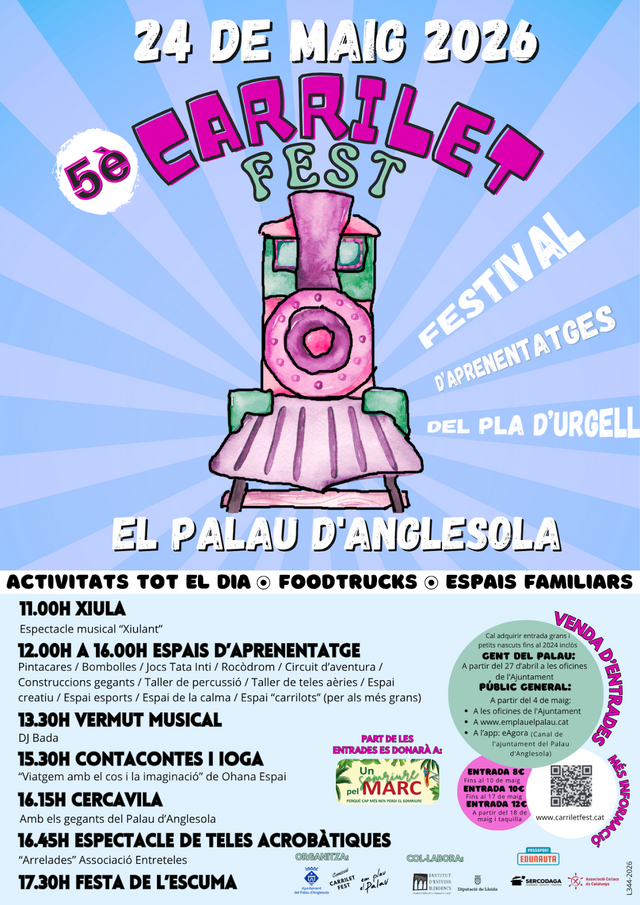 Diumenge 5è Carrilet Fest al Palau d'Anglesola
