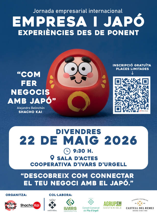 Ivars d’Urgell acollirà la jornada “Empresa i Japó: experiències des de Ponent”