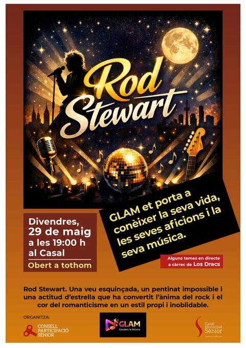 La música de Rod Stewart sonarà al Casal Sènior