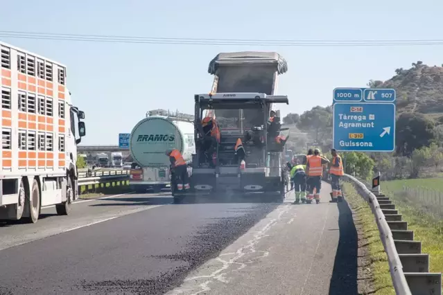 Les obres d’apedaçament d’urgència a l’autovia A-2 acabaran avui