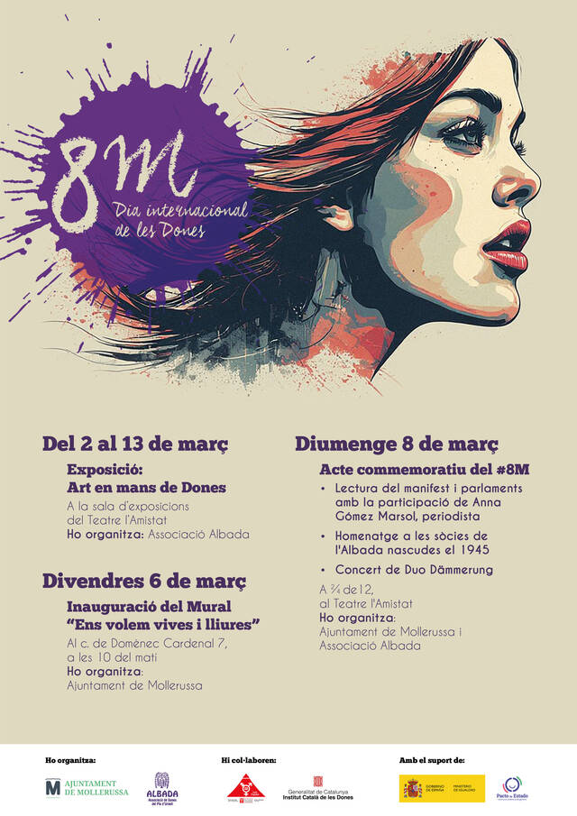 Mollerussa dona visibilitat a la lluita per a la igualtat amb un nou mural de l’artista lleidatana Txus Montejano