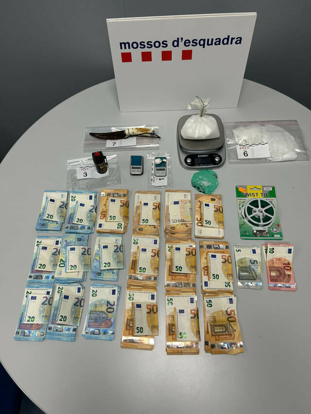 Tres detinguts a Mollerussa per tràfic de drogues