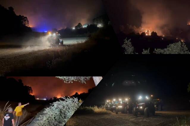 Els pagesos de la Vall del Corb, herois en l’incendi de Guimerà