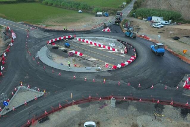 La rotonda de Castellserà a la C-53 ja pren forma