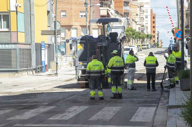Obres a la travessia urbana de la C-14 a Tàrrega