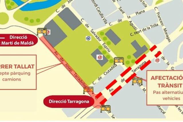 Tallada durant tres dies l'avinguda Josep Tarradellas de Tàrrega