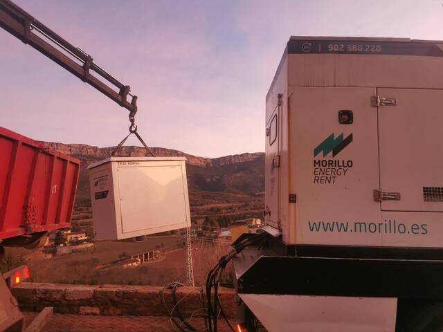 Atlas instal·la a Àger un grup de gasoil per evitar talls de llum