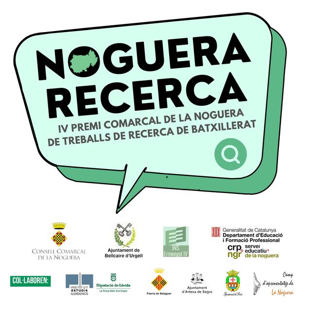 Convocat el IV Premi comarcal de treballs de recerca “Noguera Recerca”