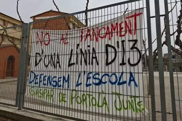 Educació confirma que tancarà una línia d’I3 al col·legi Gaspar de Portolà de Balaguer