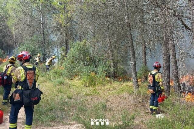 Els Bombers fan una crema controlada a Ivars de Noguera