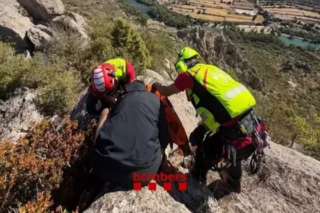 Evacuació aèria d’un ferit a Camarasa