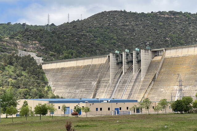 Finalitza el seguiment de la incidència al pantà de Rialb després de localitzar i segellar la filtració a la presa