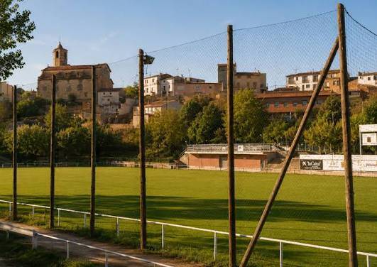 Incendi al camp de futbol de Montgai
