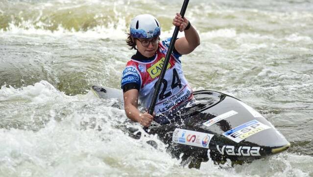 Laia Sorribes, setena en caiac cros al Mundial d’eslàlom