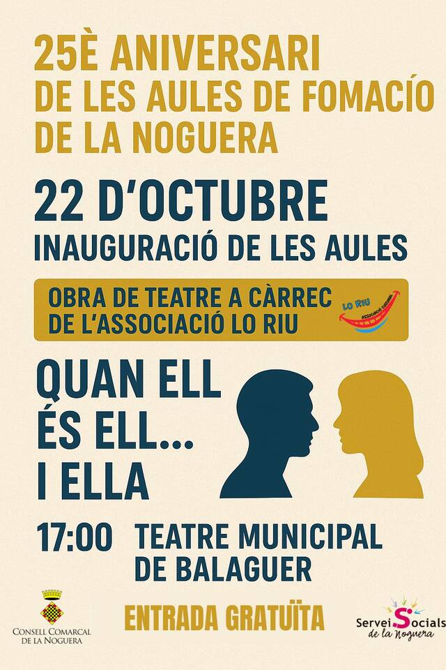 Les Aules arriben enguany a la seva 25a edició i ho celebraran amb un acte especial al Teatre de Balaguer