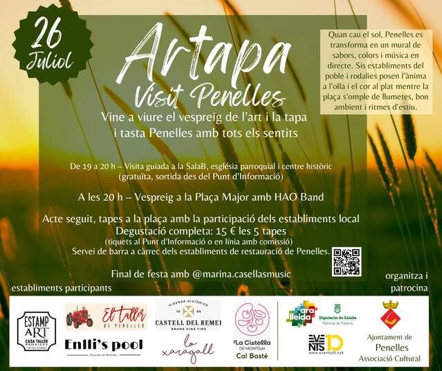 Penelles estrena l’Artapa, una proposta que fusiona art mural, gastronomia i música en una sola nit d’estiu
