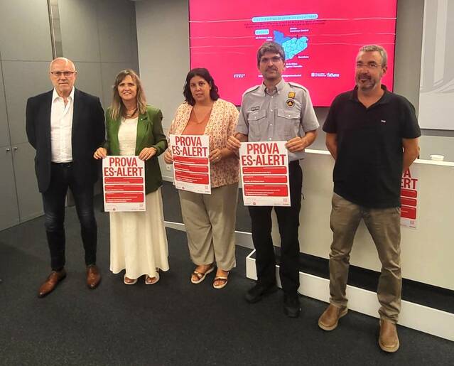 Protecció Civil farà una prova del sistema ES-ALERT als telèfons mòbils de Lleida, l'Alt Pirineu i Aran dimecres 10 de setembre a les 10h