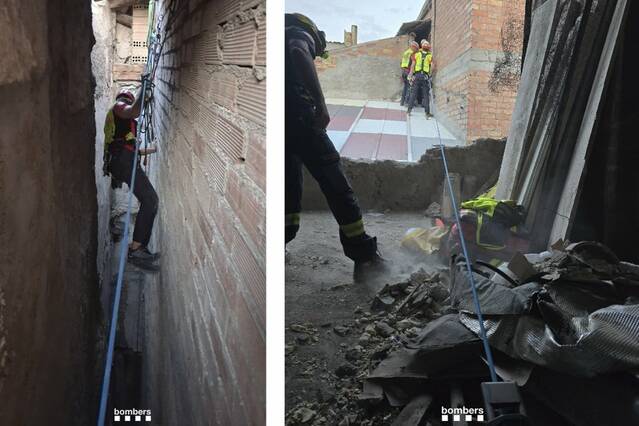 Rescatada una dona de 31 anys després de caure de 15 metres i quedar encaixonada durant 23 hores a Balaguer