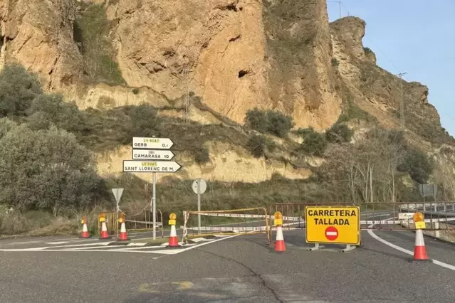 Tancat l’accés a Gerb un mes pel temporal