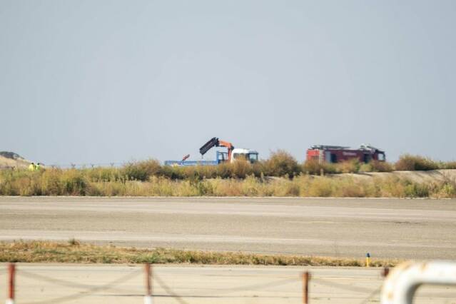 Aterratge d’emergència a l'aeroport d'Alguaire al fallar el tren d’un avió d’una escola de pilots