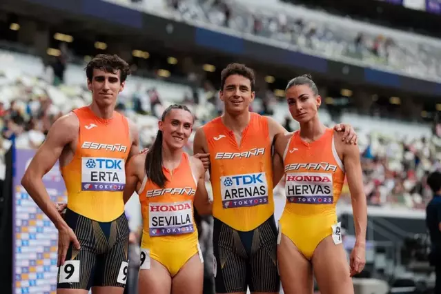 Bernat Erta, al Mundial de relleus amb el 4x400 espanyol