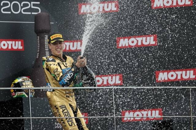 Diogo Moreira, campió del món de Moto2