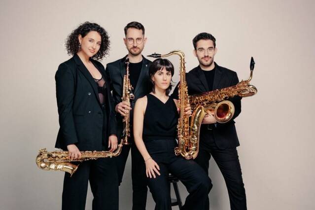 El grup Osimun Quartet de saxos, diumenge a Corbins
