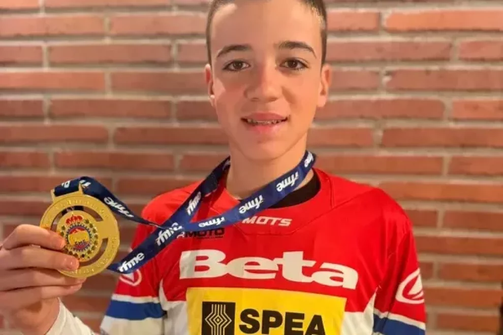 El jove d'Almenar Pau Giralt, campió d’Espanya de trial en categoria cadet