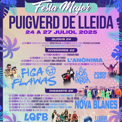 Figa Flawas lidera el cartell de la festa major a Puigverd de Lleida